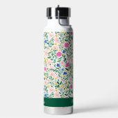 Personalisierte bunte Blumenmonogramm-Wasserflasch Trinkflasche (Links)