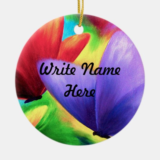 Personalisierte bunte keramik ornament (Vorne)