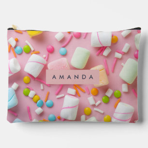 Personalisierte bunte Marshmallow-Streusel Zubehörtasche