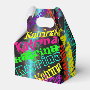 Personalisierte bunte Neonlicht-Geschenkbox Geschenkschachtel