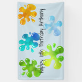 Personalisierte bunte Schlamm-Geburtstags-Fahne Banner (Vertikal)