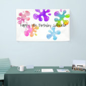 Personalisierte bunte Schlamm-Geburtstags-Fahne Banner (Messeveranstaltung)