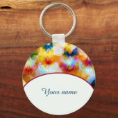 Personalisierte, bunte Schmetterlinge Schlüsselanhänger (Vorderseite)