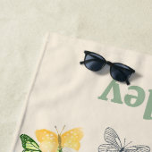 Personalisierte bunte Schmetterlinge Strandtuch (Beispiel)