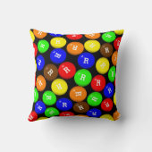 Personalisierte bunte Süßigkeits-überzogene Kissen (Rückseite)