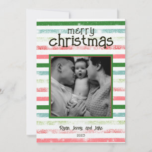 Personalisierte bunte Weihnachtskarte Feiertagskarte
