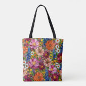 Personalisierte Bunte Wildblumen Blumen-Tasche Tasche (Rückseite)