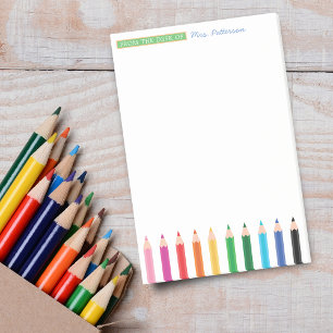 Personalisierte Buntstift-Post-it-Notizen für Lehr Post-it Klebezettel