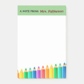 Personalisierte Buntstifte-Post-it-Notizen für Leh Post-it Klebezettel (Vorderseite)