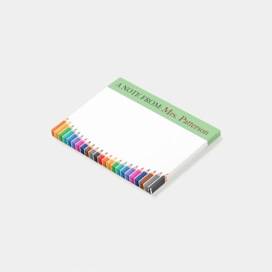 Personalisierte Buntstifte-Post-it-Notizen für Leh Post-it Klebezettel (angewinkelt)