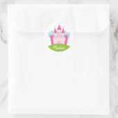 Personalisierte Burg Runder Aufkleber (Tasche)