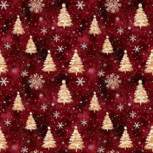 Personalisierte Burgund und Goldweihnachtsbäume Großer Weihnachtsstrumpf