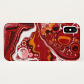 Personalisierte Burgund White Digital Fluid Art Case-Mate iPhone Hülle (Rückseite (Horizontal))