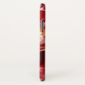 Personalisierte Burgund White Digital Fluid Art Case-Mate iPhone Hülle (Hinten/Rechts)