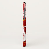 Personalisierte Burgund White Digital Fluid Art Case-Mate iPhone Hülle (Hinten/Links)