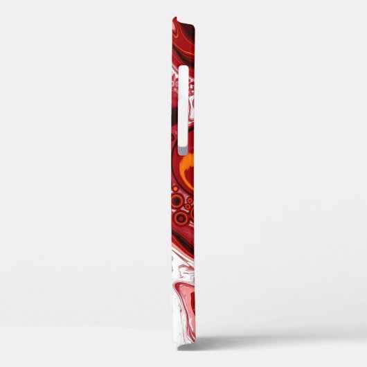 Personalisierte Burgund White Digital Fluid Art Case-Mate iPhone Hülle (Rückseite / Links)