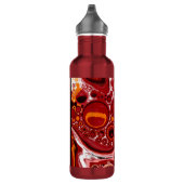 Personalisierte Burgund White Digital Fluid Art Edelstahlflasche (Rechts)