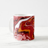 Personalisierte Burgund White Digital Fluid Art Kaffeetasse (Vorderseite Links)