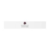 Personalisierte Burgundy Floral Wedding Einladungsbanderole (Flach)