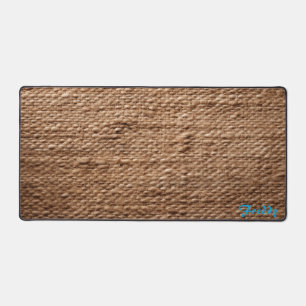 Personalisierte Burlap Cover Image Desk Mat Schreibtischunterlage
