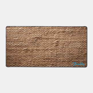Personalisierte Burlap Cover Image Desk Mat Schreibtischunterlage