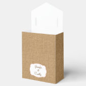 Personalisierte Burlap Zent-Bevorzugung Geschenkschachtel (Geöffnet)