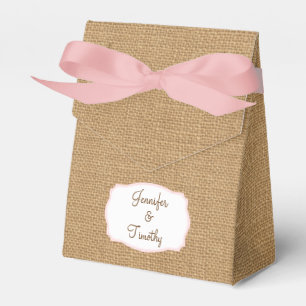 Personalisierte Burlap Zent-Bevorzugung Geschenkschachtel