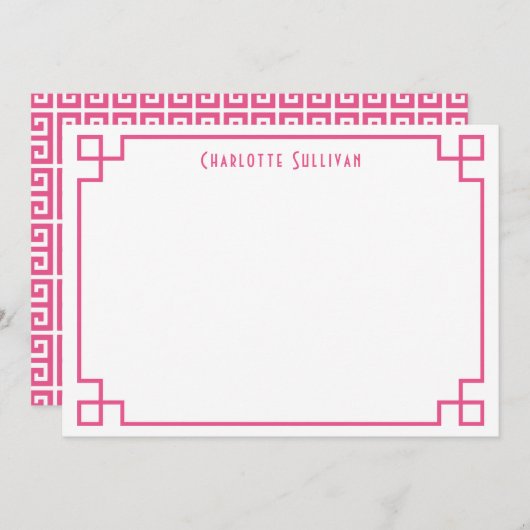 Personalisierte Büroarbeit an der griechischen Gre Mitteilungskarte (Vorne/Hinten)