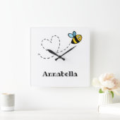 Personalisierte Busensperre Quadratische Wanduhr (Zuhause)