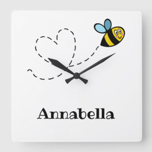 Personalisierte Busensperre Quadratische Wanduhr
