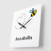 Personalisierte Busensperre Quadratische Wanduhr (Winkel)