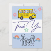 Personalisierte Busfahrerkarte von Schüler/innen Dankeskarte (Vorderseite)