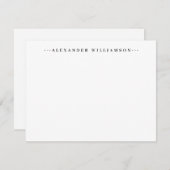 Personalisierte Business Dots Masculine Schwarz Ei Mitteilungskarte (Vorne/Hinten)