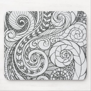 Personalisierte Busy Art Doodle Design Abdeckung f Mousepad