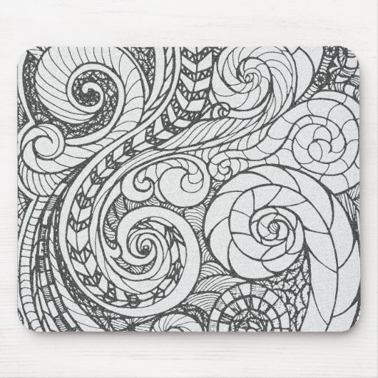 Personalisierte Busy Art Doodle Design Abdeckung f Mousepad (Vorne)