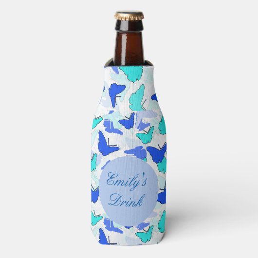 Personalisierte Butterfly Dose oder Flasche Cooler Flaschenkühler (Flaschenvorderseite)