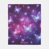Personalisierte Butterfly Fantasy Art Fleecedecke (Vorderseite)