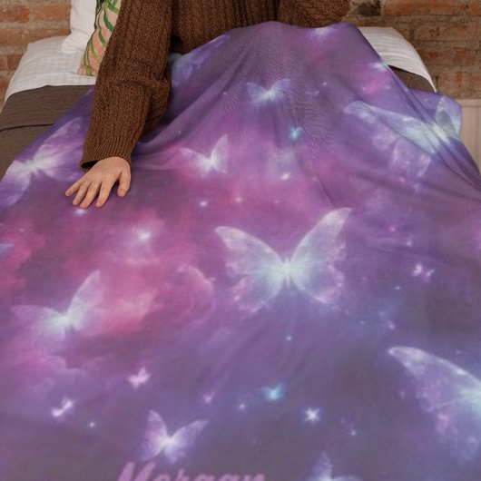 Personalisierte Butterfly Fantasy Art Fleecedecke