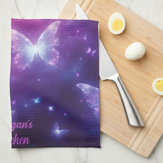 Personalisierte Butterfly Fantasy Art Geschirrtuch (Viertel Falte)