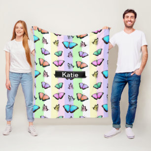 Personalisierte Butterfly-Fleece Fleecedecke