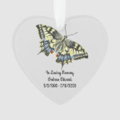 Personalisierte Butterfly-Gedenkstätte Ornament (Vorderseite)