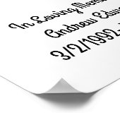 Personalisierte Butterfly-Gedenkstätte Poster (Ecke)