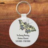Personalisierte Butterfly-Gedenkstätte Schlüsselanhänger (Vorderseite)