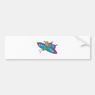 Personalisierte Butterfly Girl Autoaufkleber