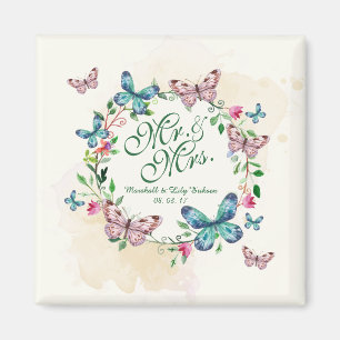 Personalisierte Butterfly-Heirat   Magnet