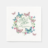 Personalisierte Butterfly-Heirat | Serviette (Vorderseite)