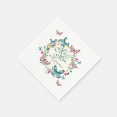 Personalisierte Butterfly-Heirat | Serviette (Ecke)