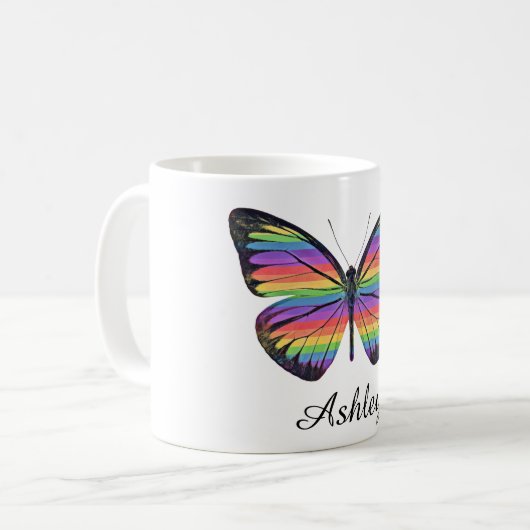 Personalisierte Butterfly-Kaffee-Tasse Kaffeetasse (Vorderseite Links)