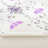 Personalisierte Butterfly-Namensdecke Sherpadecke (3/4)