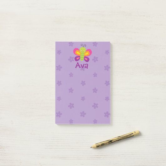 Personalisierte Butterfly-Noten Post-it Klebezettel (Auf Schreibtisch)